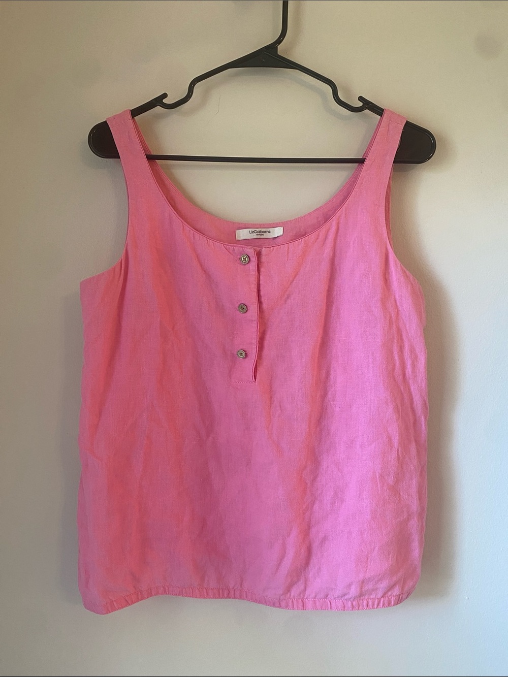 Linen pink tank top
